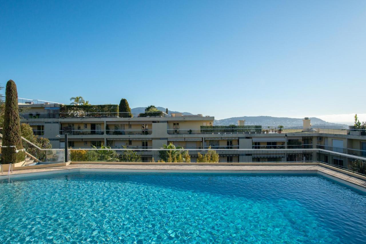 3 Pieces Vue Mer Et Piscine Quartier Parc Imperial Nice Luaran gambar